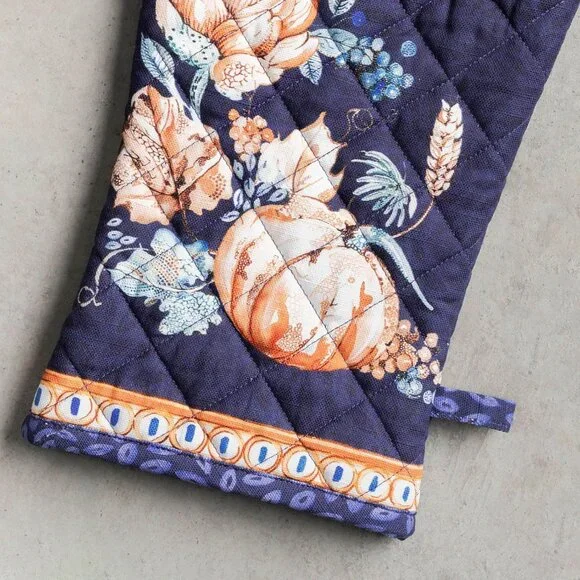 Oven Gloves 100% Cotton Oven Mitt 7" x 13" with Loop Heat Resistant, BBQ, Cookin - Picture 8 of 9